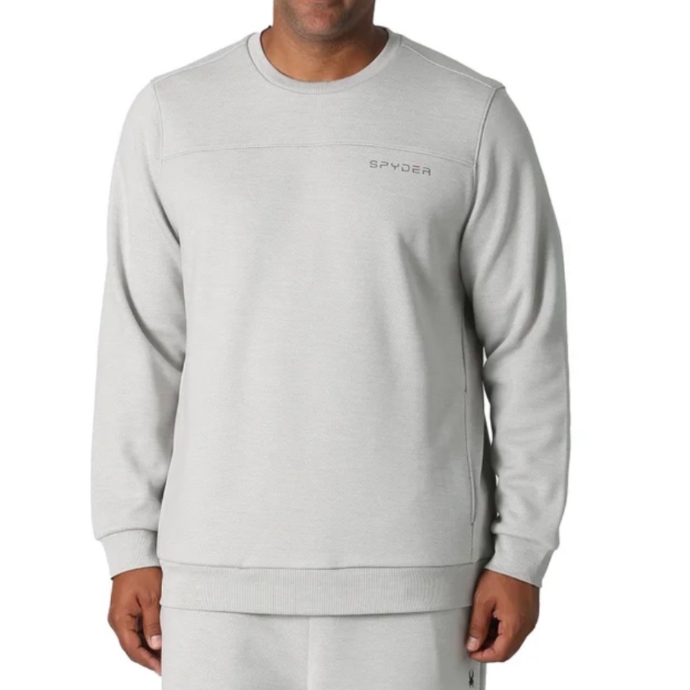 Spyder Men’s Bonded Fleece Crewneck - Grey medium